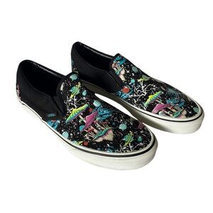 Vans Cosmic Glow classic canvas shoes w/ glow in the dark mushroom galaxy print